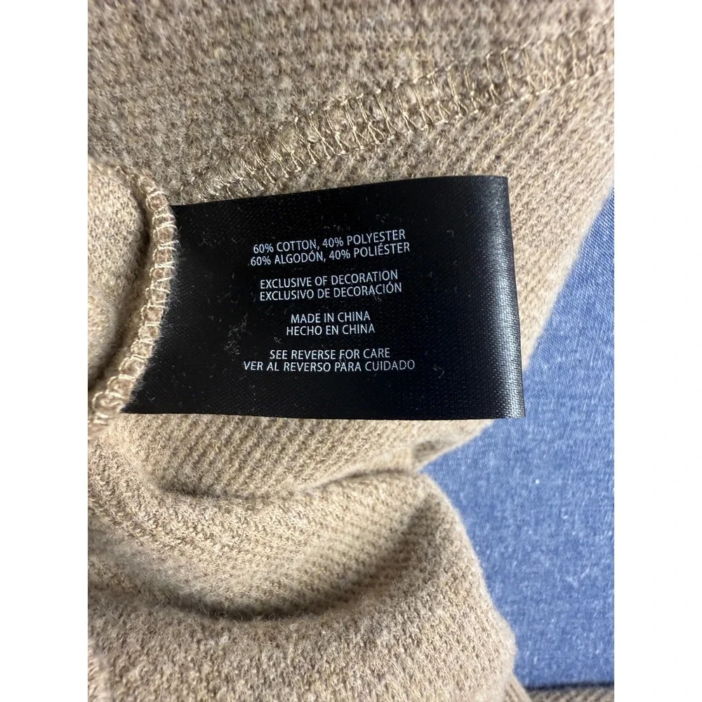 Banana Republic Mens XXL Tan Heather Quarter Zip Pullover Sweater 1799236 F24